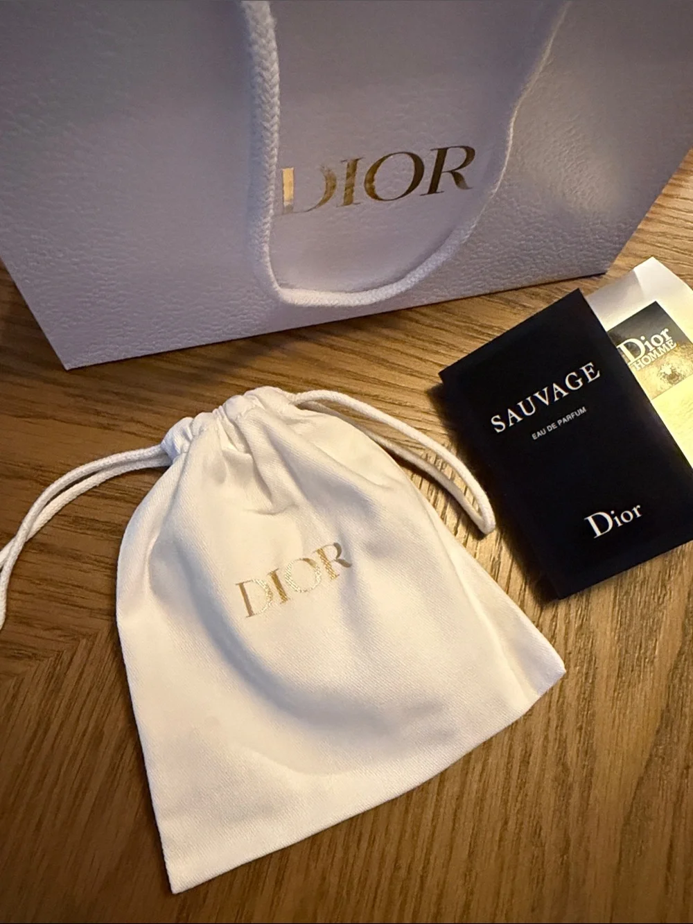 Dior Gift Bag & Samples with Drawstring Bag